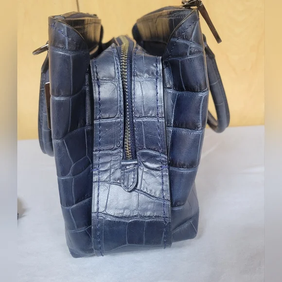 Coach Croc Embossed Leather Brooklyn 28 Caryall - Picture 4 of 16